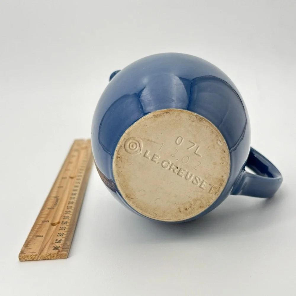 Le Creuset Cobalt Blue Stoneware Pitcher 0.7L 24oz French Country Creamer Jug